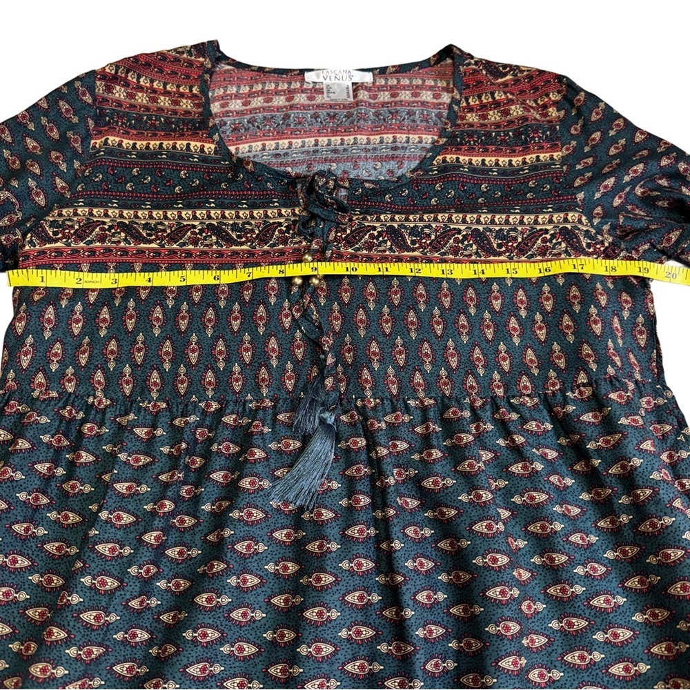 Lascana Buffalo Blouse Size Small Long Sleeve Boho Paisley Print Peasant Shirt - Picture 8 of 11